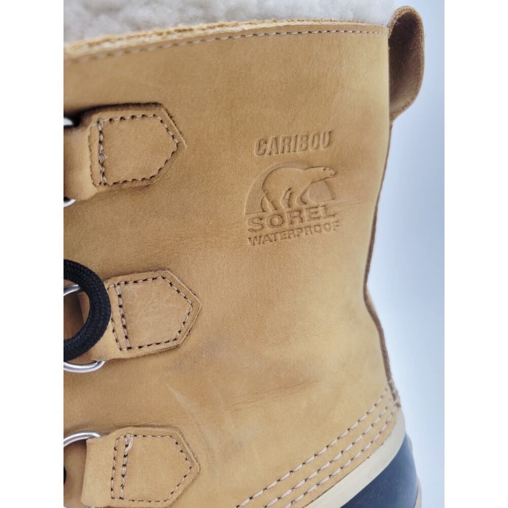 SOREL Caribou Waterproof GIRLS Buff Ankle Boots YOUTH Sz 4 - Picture 7 of 14
